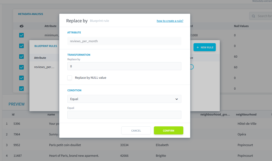 Edition d'un blueprint